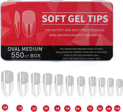 Soft Gel False Nail Oval Tip 550pcs 24453