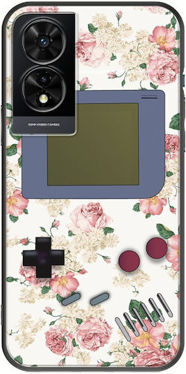 Gameboy Floral Tcl 505 TPU Negru Silicon Negru
