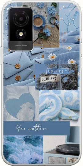 Aesthetic Blue Tcl 501 Flexible Tpu Διάφανη Σιλικόνη