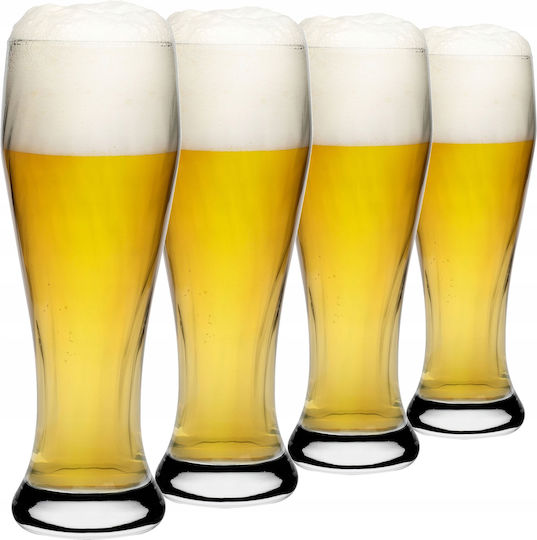 Kadax Set of Glasses Beer, μπίρας / Water made of Glass 665ml 4pcs