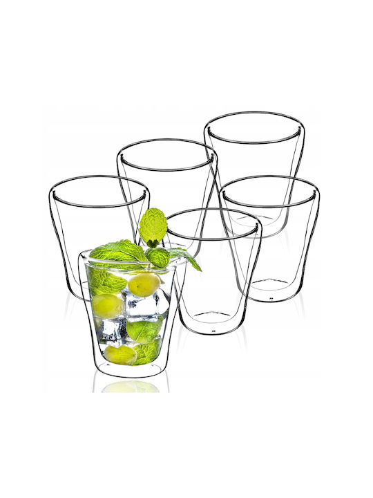 Kadax Glass Set Cocktail/Drinking / Coffee/Freddo made of Glass 6pcs