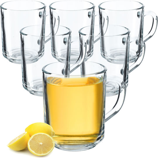 Kadax Σετ Ποτήρια Καφέ / Freddo Γυάλινα 240ml 6τμχ