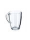 Kadax Cană Sticlă Transparentă 350ml