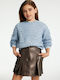 Kids' Leather Skirt Brown