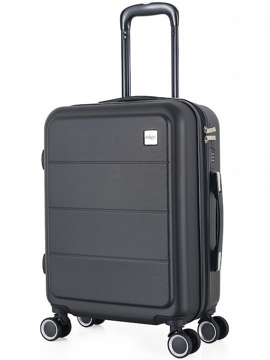 Ankor Cabin Travel Suitcase Hard Black with 4 Wheels Height 55cm 836192