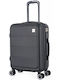 Ankor Cabin Travel Suitcase Hard Black with 4 Wheels Height 55cm 836192