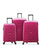 Delsey Belmont Plus Βαλίτσες Ταξιδιού Σκληρές Rasberry με 4 Ρόδες Σετ 3τμχ