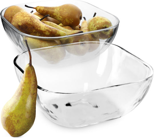 Kadax Salatschüssel Glas Transparent 20x20cm 2Stück