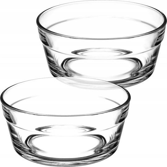 Kadax Salatschüssel Glas Transparent 14x14cm 2Stück