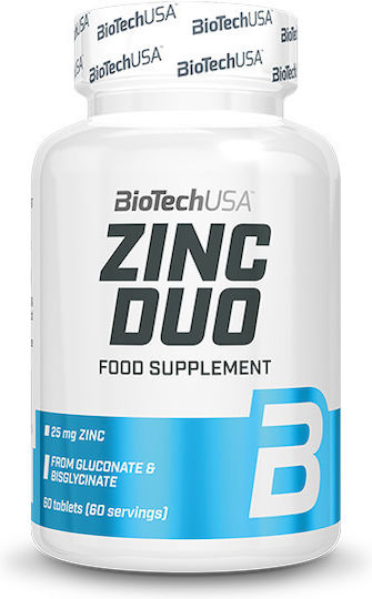 Biotech USA Zinc Duo 25mg 60 ταμπλέτες