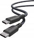 Innostyle Плетен USB 2.0 Кабел USB-C Мъжки - USB-C 240W Захранване (PD) Черен 2м ICC240BLK