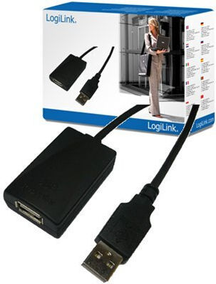 LogiLink USB 2.0 Кабел USB-A мъжки - USB-A женски Черен 5м UA0001A