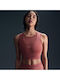 Pro Γυναικείο Αθλητικό Crop Top Αμάνικο με Διαφάνεια Canyon Pink/white