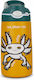 Pepita Viajera Kids Water Bottle Thermos Stainless Steel with Straw Orange 400ml