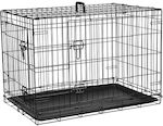 MrZoo Crate Dog Wire Crate with 2 Doors Medium 76x46x53cm