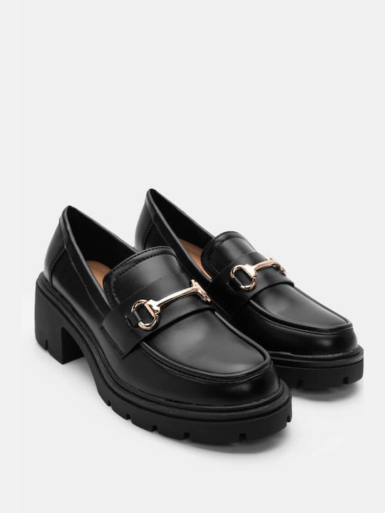 Mocasini cu Cataramă Decorativă 4308401-negru