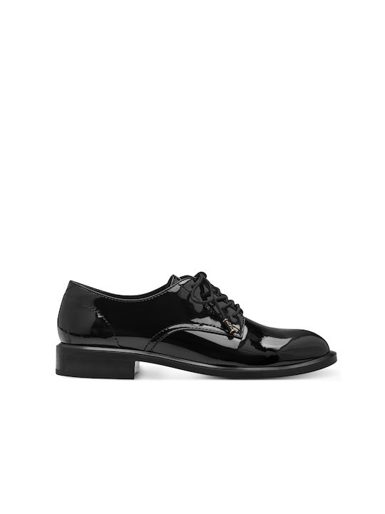 Tamaris Damen Oxfords aus Lackleder in Schwarz Farbe