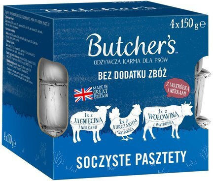 Original Nassfutter Hunde in Tablett mit Rindfleisch ohne Getreide & Gluten 150gr