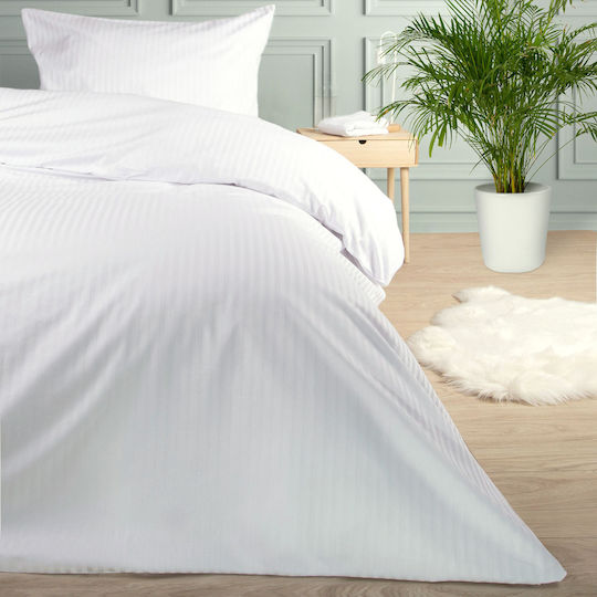 Darymex Hotelbettlaken Weiß Einzel 160x200cm 100% Baumwolle 1Stück