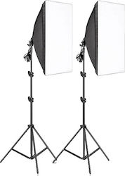 Photography Lighting Kit Softbox Design Professional Led Lamps No Bulbs