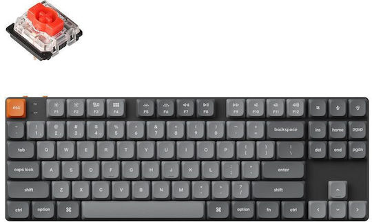 Keychron K1 Max K1M-H1 Tastatură Mecanică De Gaming Fără Fir Tenkeyless Cu Comutatoare Gateron Low Profile Red Și Iluminare RGB Engleză SUA