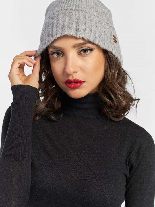 Beanie Unisex Σκούφος Πλεκτός σε Γκρι χρώμα