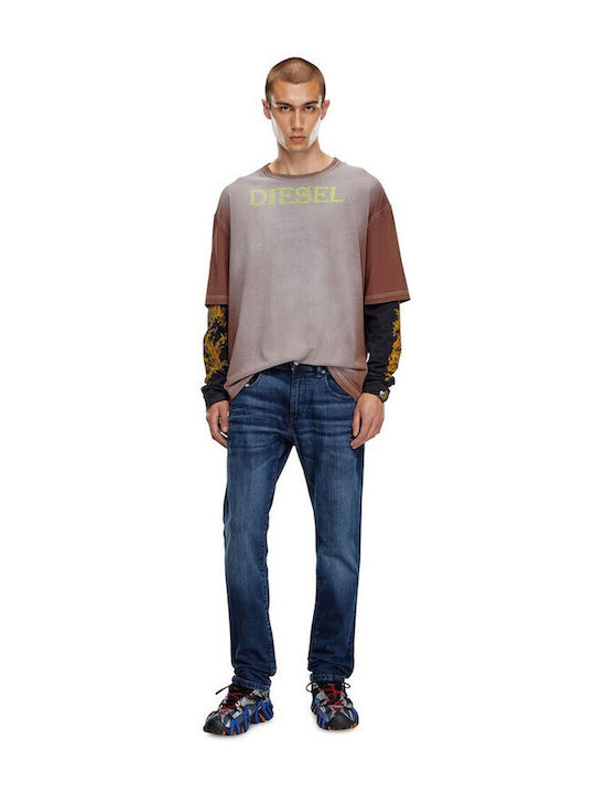 Diesel 2019 D-strukt Men's Jeans Pants with Slim Straight Fit Blue  A03558-0GRDJ-01