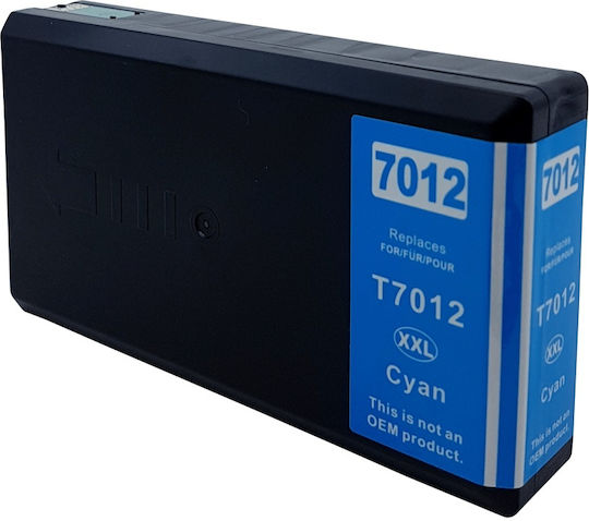 UnCartus Συμβατό Μελάνι Εκτυπωτή InkJet Epson T7012 3400 Σελίδων Κυανό 1τμχ