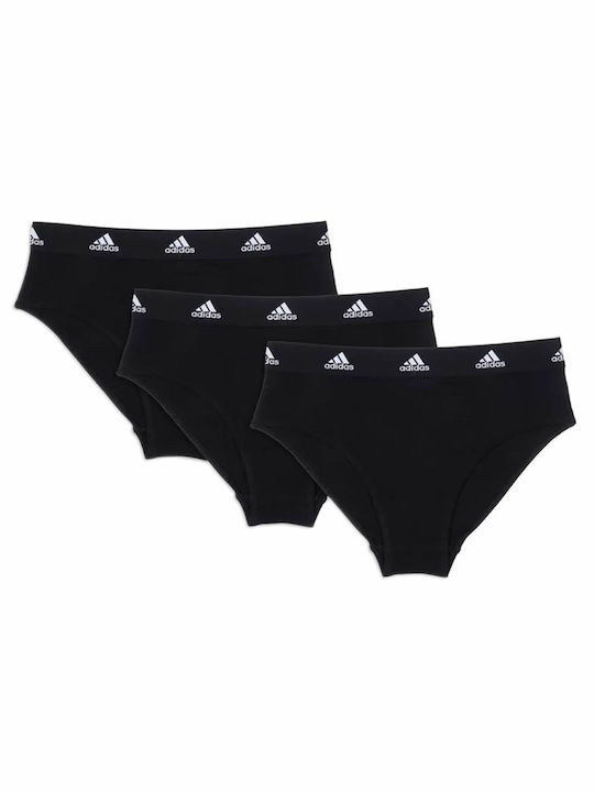 Adidas Bumbac Femei Alunecare 3Pack Negre