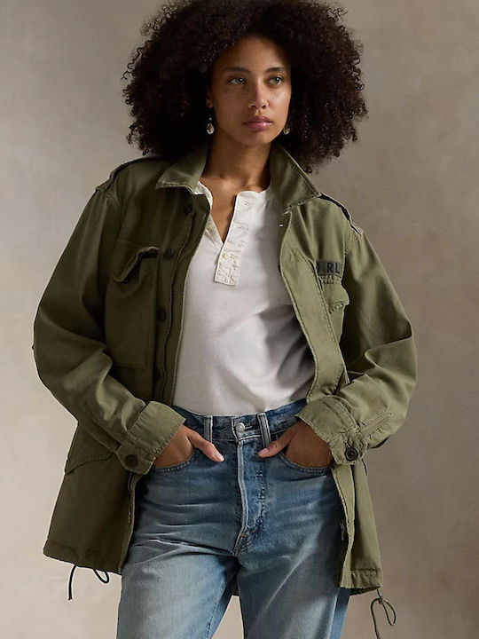 Ralph Lauren Women's Short Lifestyle Jacket for Winter Khaki