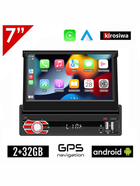 Kirosiwa Car Audio System 1 DIN Bluetooth USB