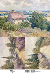 Reispapier Maja's Erinnerungen 30x42cm Lavendel...