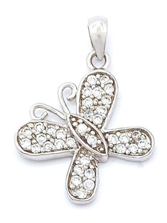PS Silver Charm Пеперуда от Сребро с Зиркон