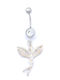 PS Silver Belly Button Piercing Made of Steel Silver