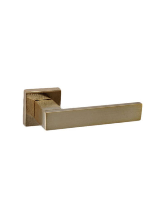 Best Design Lever Middle Door with Rosette 030557 Pair with Rosette Oro Matt