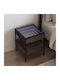 Nachttisch Metall Brown Oak 40x40x51cm