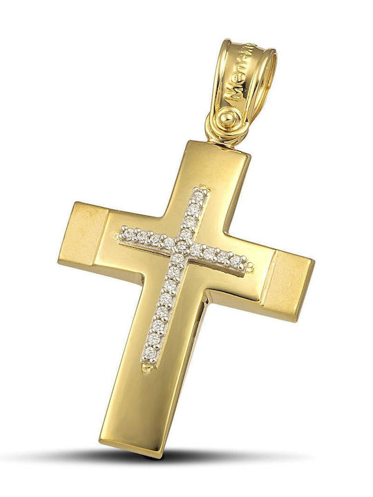 Themelidis Jewels Γυναικείος Χρυσός Σταυρός 14Κ χωρίς Αλυσίδα