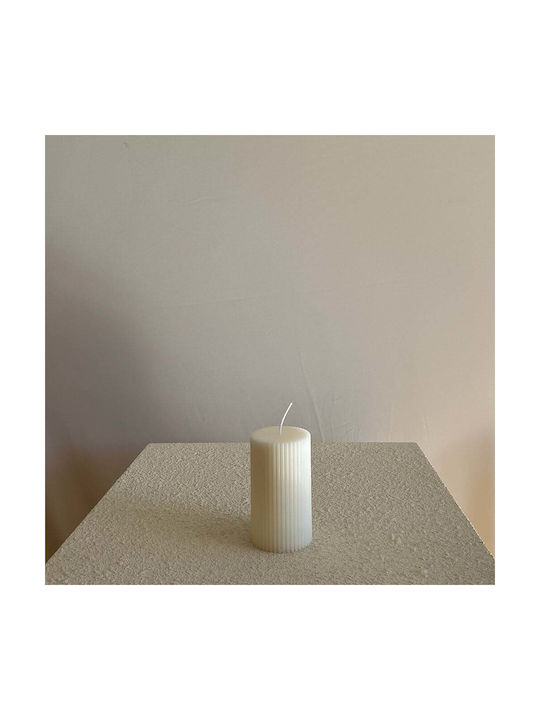 Decorative Candle Ecru 1pcs