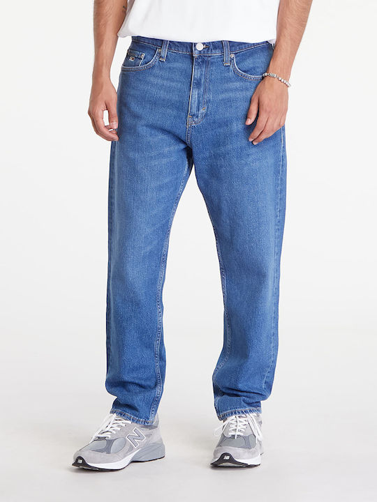 Ανδρικό Παντελόνι Τζιν με Regular Tapered Εφαρμογή Denim Medium
