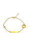 Goldsmith Kids Bracelet ID from Gold-plated Silver with Σταυρό & Baby Girl
