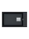 Franke Kubus 2 KNG 110-52 1250558530 Undermount Sink Synthetic Granite W76xD46cm Onyx