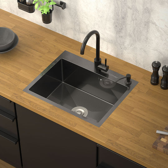 ML-Design Drop-In Chiuvetă Inox L55xW45cm Gri
