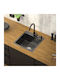 ML-Design Ένθετος Νεροχύτης Inox Μ45xΠ45cm Γκρι