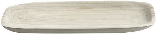 Atmosphera Paulownia Декоративна Овална Чиния Бяла 52x19x4.5см
