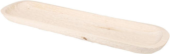 Atmosphera Paulownia Διακοσμητική Πιατέλα Οβάλ Λευκή 27.5x27.5x6εκ.