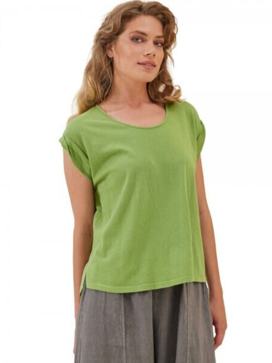 Namaste Damen Bluse Baumwolle Lime