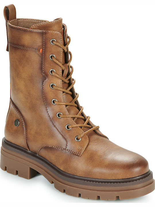 Women's Ankle Boots with Medium Heel Brown