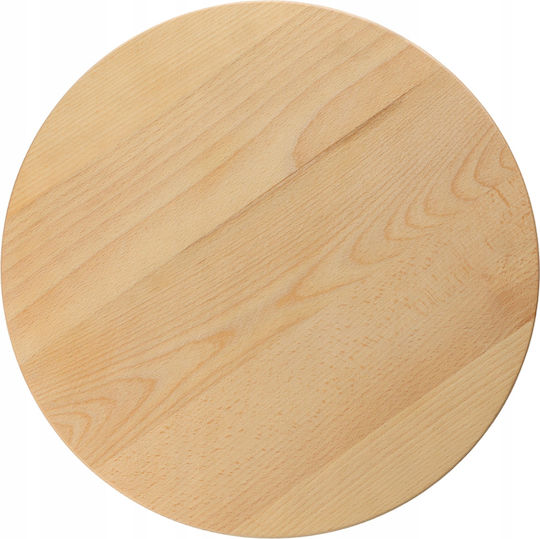 Kadax Holz Rund Serviertablett mit Griffen in Beige Farbe 32037 1Stück