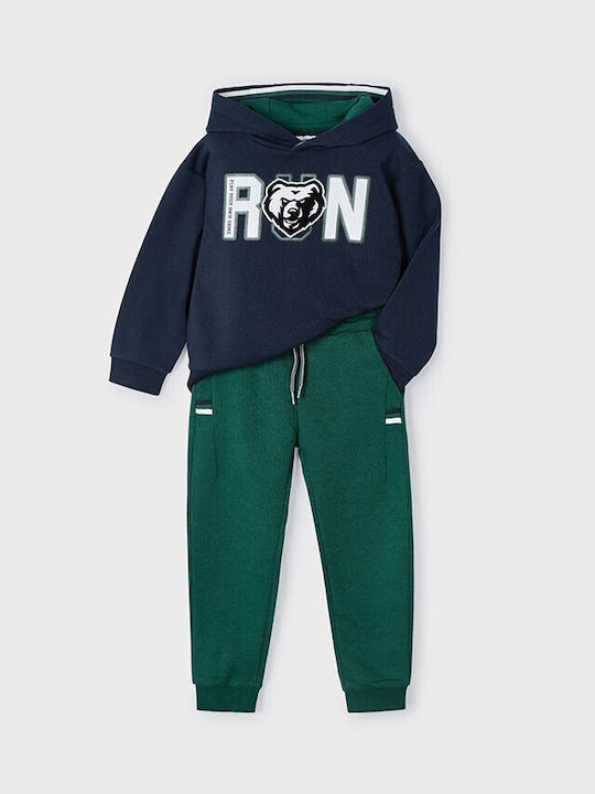 Mayoral Kids Sweatpants Set Blue, Green 2pcs Φουτερ