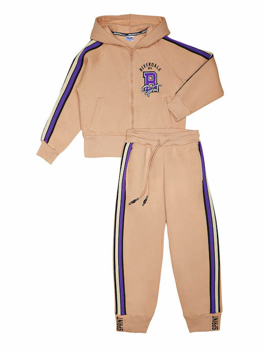 Sprint Kids Sweatpants Set beige